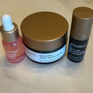 Biossance Squalane + Omega Repair Cream Full Size + Bundle - Serum + Oil